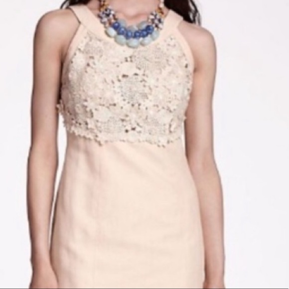 ANTHROPOLOGIE OLEANDER OPENWORK SHIFT DRESS - Picture 3 of 8